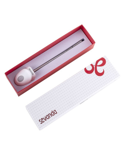 Уретральный зонд LOCKINK SEVANDA Vibrating & E-stim Metal Urethral Sounding - White - Фото №9