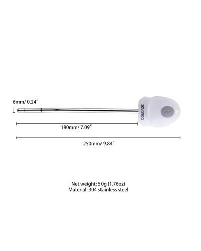 Уретральный зонд LOCKINK SEVANDA Vibrating & E-stim Metal Urethral Sounding - White - Фото №10