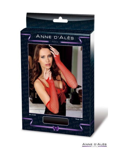 Мітенки сітка Anne De Ales Red - Фото №2