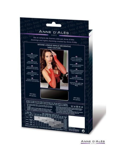 Мітенки сітка Anne De Ales Red - Фото №3