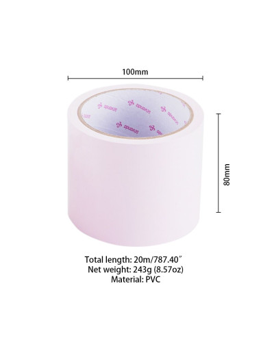 Електростатична стрічка для бондажу LOCKINK SEVANDA Electrostatic Tape - Pink Tape, 16 м - Фото №2