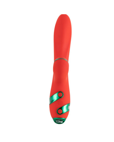 Вібратор-кролик з флогером LOCKINK SEVANDA Whip Vibrating Massage Wand - Red & Green - Фото №4