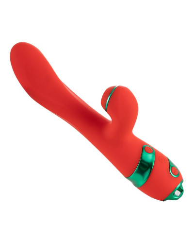 Вібратор-кролик з флогером LOCKINK SEVANDA Whip Vibrating Massage Wand - Red & Green - Фото №5