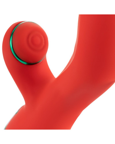 Вібратор-кролик з флогером LOCKINK SEVANDA Whip Vibrating Massage Wand - Red & Green - Фото №7