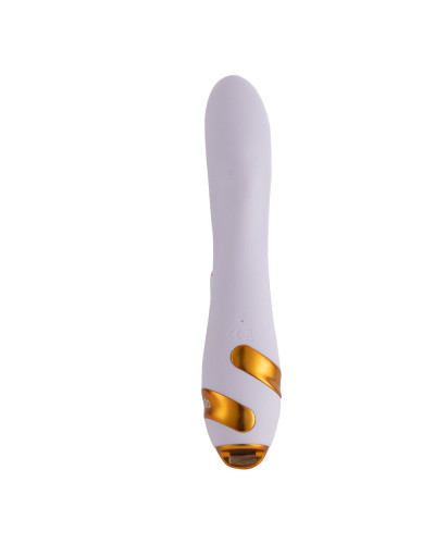 Вібратор-кролик з флогером LOCKINK SEVANDA Whip Vibrating Massage Wand - White & Golden - Фото №3