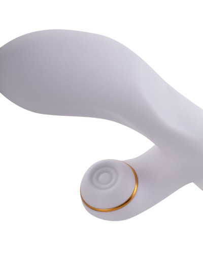 Вібратор-кролик з флогером LOCKINK SEVANDA Whip Vibrating Massage Wand - White & Golden - Фото №4