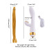 Вібратор-кролик з флогером LOCKINK SEVANDA Whip Vibrating Massage Wand - White & Golden - Фото №7