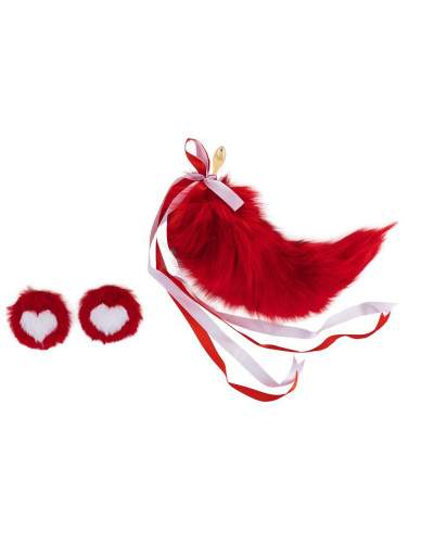 Анальна пробка з хвостом лисиці LOCKINK SEVANDA Red Vixen Set with Pear-shape Plug - Фото №1