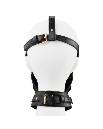 Маска-збруя для орального сексу з повідцем LOCKINK SEVANDA Blowjob Head Muzzle with Leash - Фото №9
