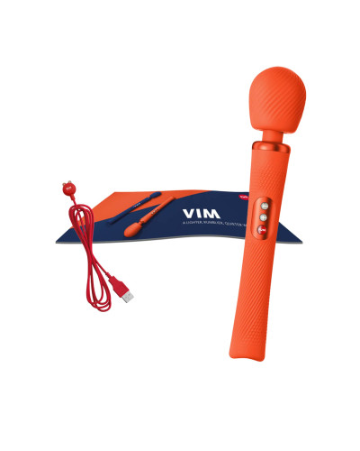 Вібромасажер Fun Factory VIM Vibrating Wand sunrise orange, суперпотужний та легкий, до 6 годин роботи - Фото №8