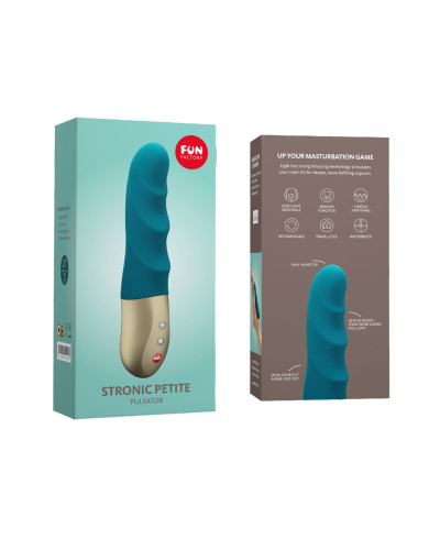 Мініпульсатор Fun Factory STRONIC PETITE deep sea blue, 8 режимів, підходить для початківців - Фото №7