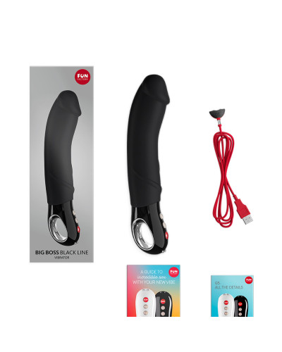 Вібратор для точки G Fun Factory BIG BOSS black, дуже потужний, 23,5 см - Фото №6