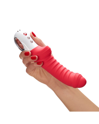 Вибратор для точки G Fun Factory TIGER india red, ребристый, подходит для анальной стимуляции - Фото №5