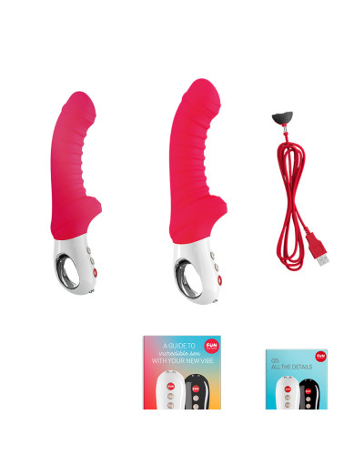 Вибратор для точки G Fun Factory TIGER india red, ребристый, подходит для анальной стимуляции - Фото №6