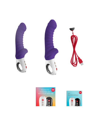 Вібратор для точки G Fun Factory TIGER violet, ребристий, підходить для анальної стимуляції - Фото №6
