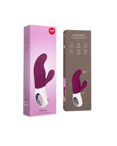 Вібратор-кролик Fun Factory MISS BI grape/white, 2 незалежні мотори, діаметр 4,2 см - Фото №7