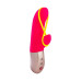 Мини вибратор-кролик со стимулирующей лентой Fun Factory AMORINO pink/neon yellow, лента съемная - Фото №1