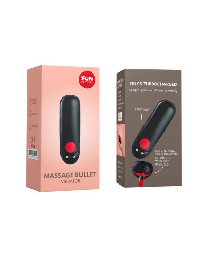 Вибропуля Fun Factory Massage BULLET, черная, диаметр 2,5 см, 3 скорости, 3 рисунка вибрации - Фото №5