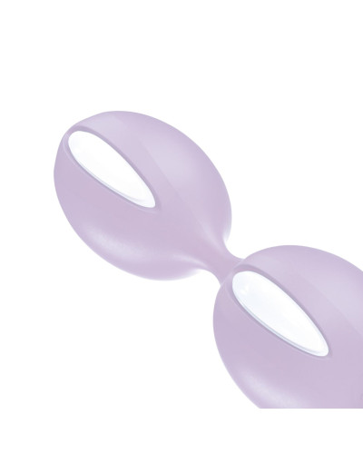 Вагинальные шарики Fun Factory SMARTBALLS DUO, сиренево-белые, 2 шт, диаметр 3,2 и 3,6 см - Фото №4
