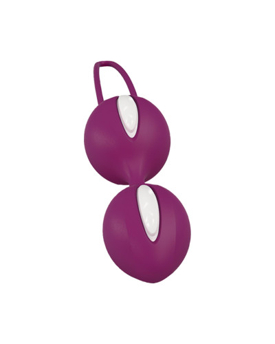 Вагинальные шарики Fun Factory SMARTBALLS DUO, бордово-белые, 2 шт, диаметр 3,2 и 3,6 см - Фото №3