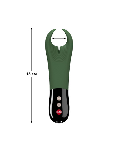 Вибратор для пениса Fun Factory MANTA moss green/black, подходит для парных игр - Фото №2