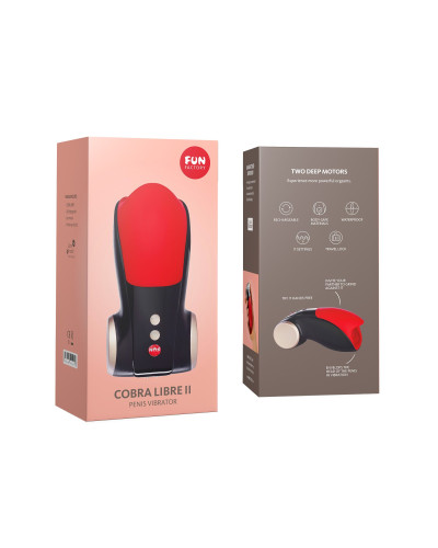 Мастурбатор для головки пениса Fun Factory COBRA LIBRE II black/red, 2 мотора, игра без рук - Фото №6