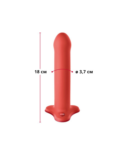 Фаллоимитатор Fun Factory MAGNUM, оранжевый, очень гибкий, длина 18,3 см, диаметр 3,7 см - Фото №2