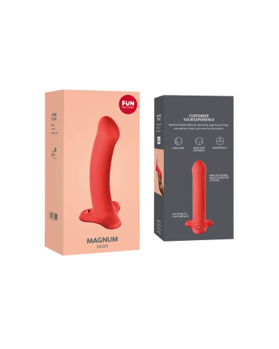 Фаллоимитатор Fun Factory MAGNUM, оранжевый, очень гибкий, длина 18,3 см, диаметр 3,7 см - Фото №6