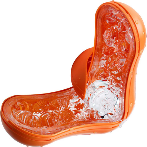 Мастурбатор Tenga Flip Orb — Sunset Orange, с изменяемым сжатием, со стимулирующими шариками внутри