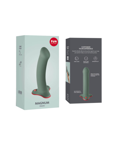 Фалоімітатор Fun Factory MAGNUM, оливковий, дуже гнучкий, довжина 18,3 см, діаметр 3,7 см - Фото №6