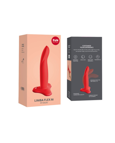 Фалоімітатор Fun Factory LIMBA FLEX M, кораловий, гнучкий, з ефектом пам’яті, підходить для точки G - Фото №9