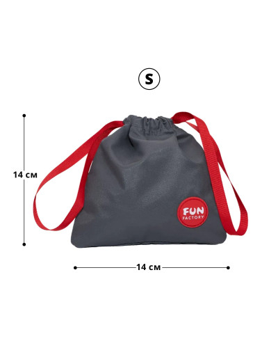 Сумка для секс-игрушек Fun Factory TOYBAG, S, серая, кисет, 14x14 см - Фото №2