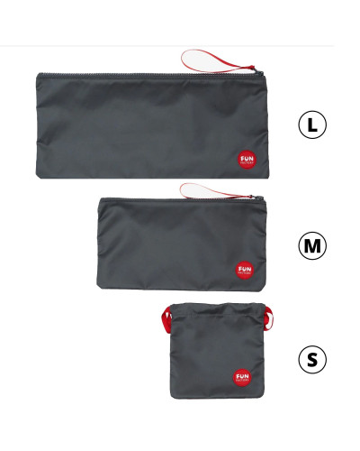Сумка для секс-игрушек Fun Factory TOYBAG, S, серая, кисет, 14x14 см - Фото №3