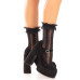 Носочки ажурные с рюшами Leg Avenue Mini Bow Lace Anklet Black - Фото №5