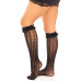 Шкарпетки ажурні з рюшами Leg Avenue Sweetheart Ruffle Cuff Knee Highs Black, високі - Фото №1