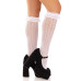 Шкарпетки ажурні з рюшами Leg Avenue Sweetheart Ruffle Cuff Knee Highs White, високі - Фото №2