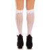 Шкарпетки ажурні з рюшами Leg Avenue Sweetheart Ruffle Cuff Knee Highs White, високі - Фото №4
