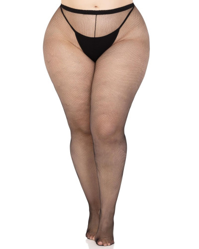 Панчохи Leg Avenue Spandex micro net tights Black 1X/2X - Фото №1