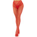 Панчохи Leg Avenue Crotchless Net Tights with Heart Backseam Red One Size - Фото №2