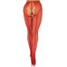 Панчохи Leg Avenue Crotchless Net Tights with Heart Backseam Red One Size - Фото №5