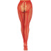 Панчохи Leg Avenue Crotchless Net Tights with Heart Backseam Red One Size - Фото №6