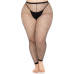 Чулки Leg Avenue Industrial Net footless tights Black 1X/2X - Фото №1