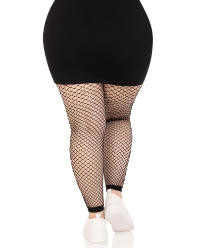 Чулки Leg Avenue Industrial Net footless tights Black 1X/2X - Фото №5