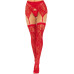 Панчохи Leg Avenue Leg Avenue Lace thigh highs & garterbelt Red One Size - Фото №1
