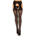 Панчохи Leg Avenue Eyelet lace suspender hose Black One Size - Фото №1