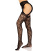 Панчохи Leg Avenue Eyelet lace suspender hose Black One Size - Фото №2