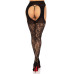 Панчохи Leg Avenue Eyelet lace suspender hose Black One Size - Фото №3
