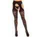 Панчохи Leg Avenue Eyelet lace suspender hose Black One Size - Фото №4