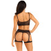 Комплект Leg Avenue Top and garter harness Black One Size - Фото №3