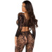 Комплект Leg Avenue Crop top & footless tights Black One Size - Фото №2